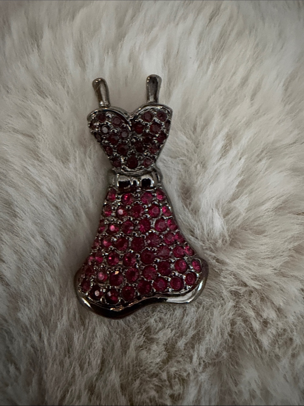 Swarovski Red Crystal Dress Brooch
